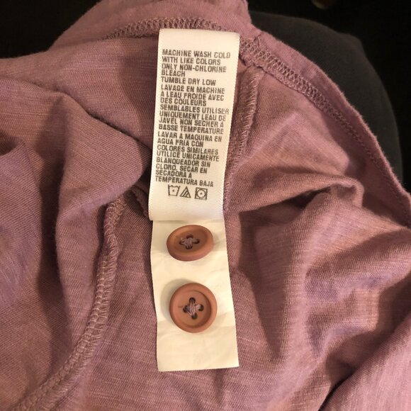 JAMES PERSE HENLEY SLUB JERSEY LONG SLEEVE TOP LAVENDER 0 XS NWT - Picture 11 of 11